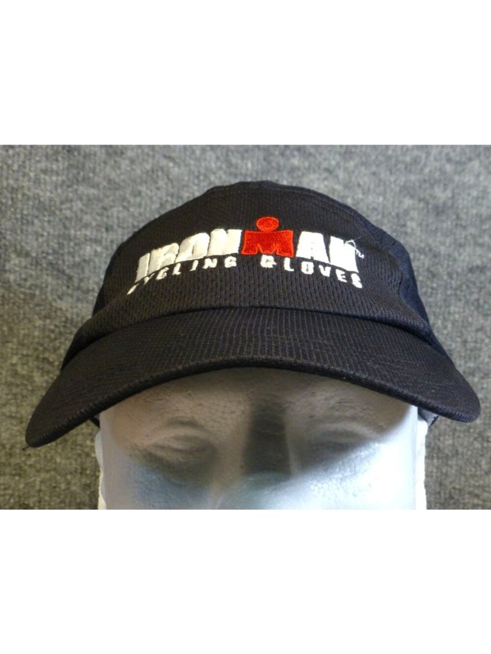 Vintage‎ Ironman Cycling Gloves Hat Headsweats Performance Cap Black Triathlon